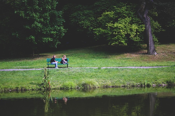 A seated couple setting relationship boundaries